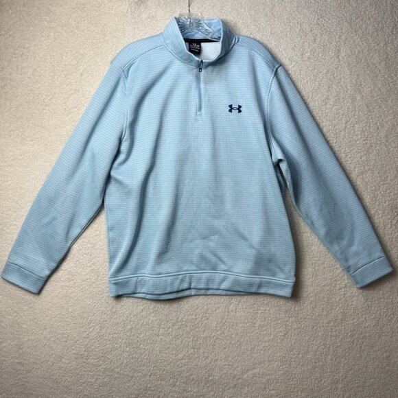 Under Armour Men's Golf UA Storm Sweater Fleece 1/4 Zip Pullover Aqua Size XL - Picture 1 of 6
